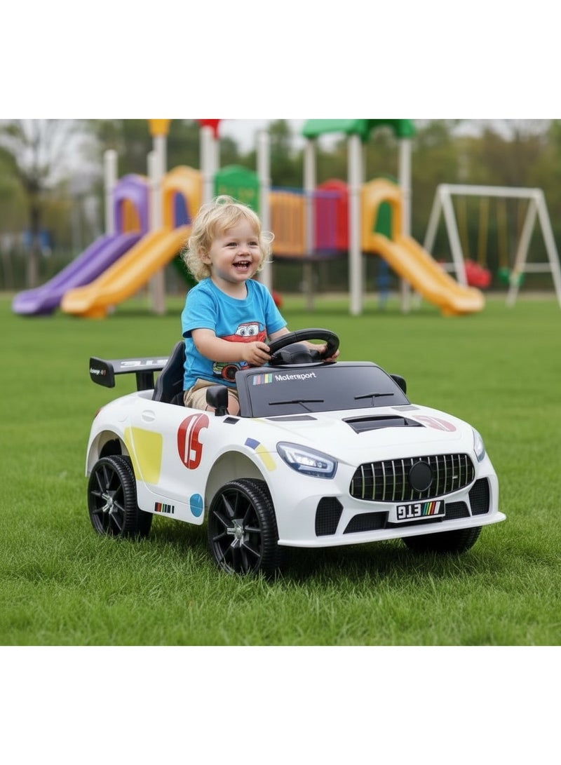 سيارة أطفال كهربائية بمحركين وريموت كنترول مع إضاءة وموسيقى 12 فولت مع وضعية الهزاز وأبواب قابلة للفتح وبمدخل USB - Image 2